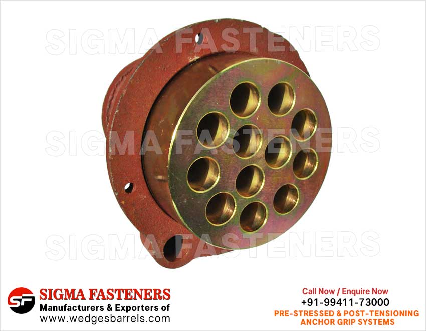 Anchor Plates Wedges Anchor Head Bearing Plates Manufacturers exporters in India Anchor Wedges Anchor Barrels Anchor Heads Wire Rope Grip Systems Suppleirs in India Ludhiana