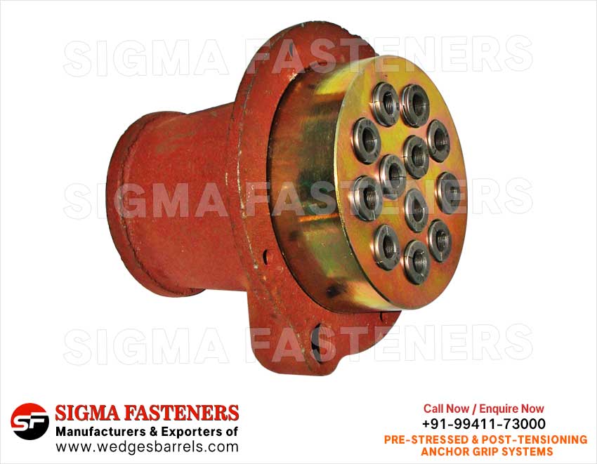 Anchor Plates Wedges Anchor Head Bearing Plates Manufacturers exporters in India Anchor Wedges Anchor Barrels Anchor Heads Wire Rope Grip Systems Suppleirs in India Ludhiana