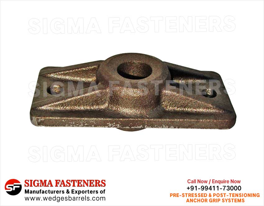 Anchor Plates Wedges Anchor Head Bearing Plates Manufacturers exporters in India Anchor Wedges Anchor Barrels Anchor Heads Wire Rope Grip Systems Suppleirs in India Ludhiana