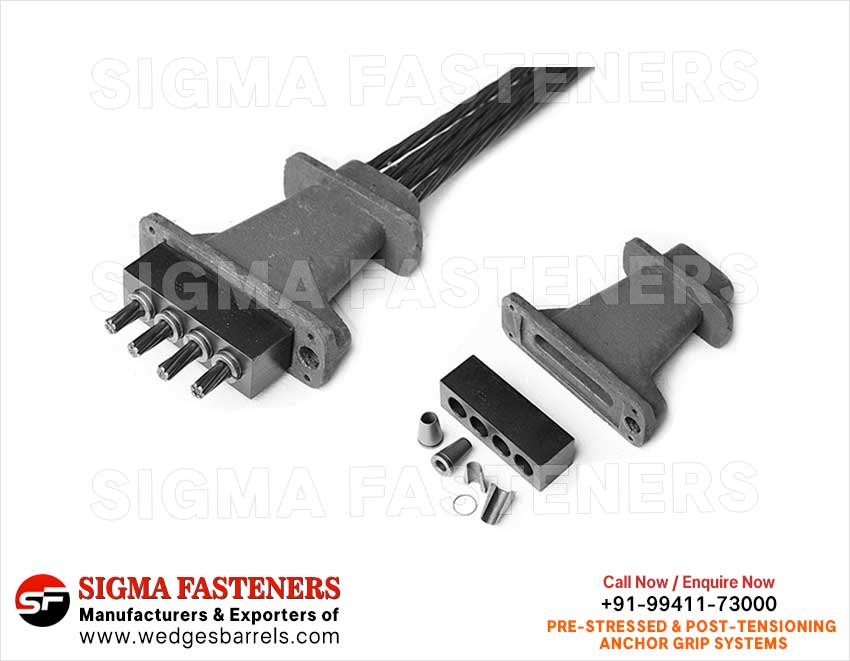 Anchor Plates Wedges Anchor Head Bearing Plates Manufacturers exporters in India Anchor Wedges Anchor Barrels Anchor Heads Wire Rope Grip Systems Suppleirs in India Ludhiana