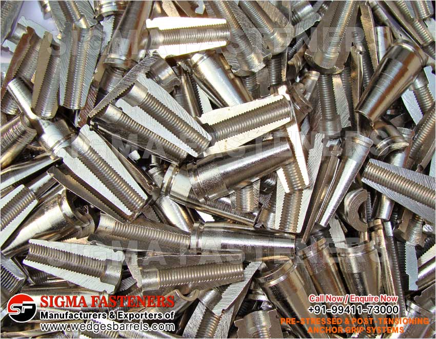 Pre & Post Tensioning Grip Systems Anchor Heads Wedges and Barrels Manufacturers Exporters in India Ludhiana