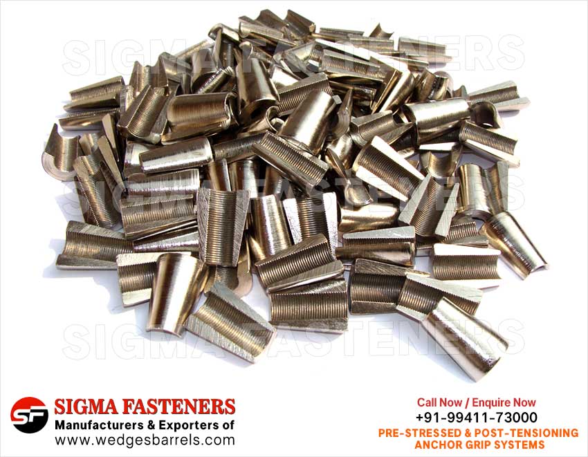 Pre & Post Tensioning Grip Systems Anchor Heads Wedges and Barrels Manufacturers Exporters in India Ludhiana