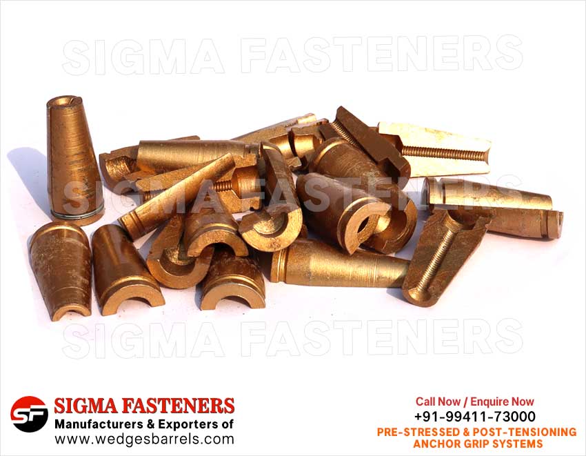 Pre & Post Tensioning Grip Systems Anchor Heads Wedges and Barrels Manufacturers Exporters in India Ludhiana