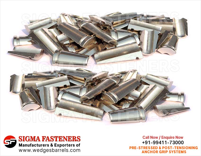 Pre & Post Tensioning Grip Systems Anchor Heads Wedges and Barrels Manufacturers Exporters in India Ludhiana