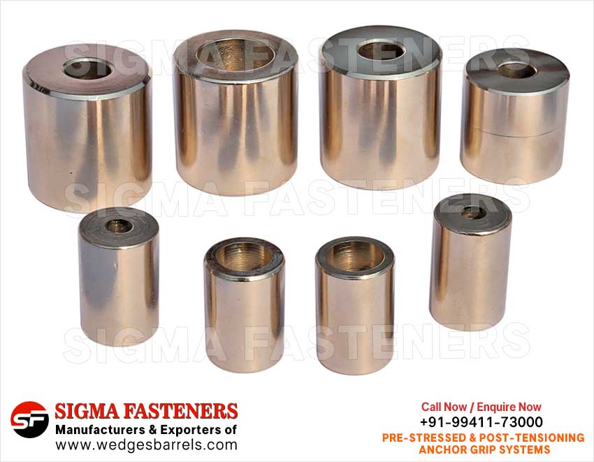 Pre & Post Tensioning Grip Systems Anchor Heads Wedges and Barrels Manufacturers Exporters in India Ludhiana