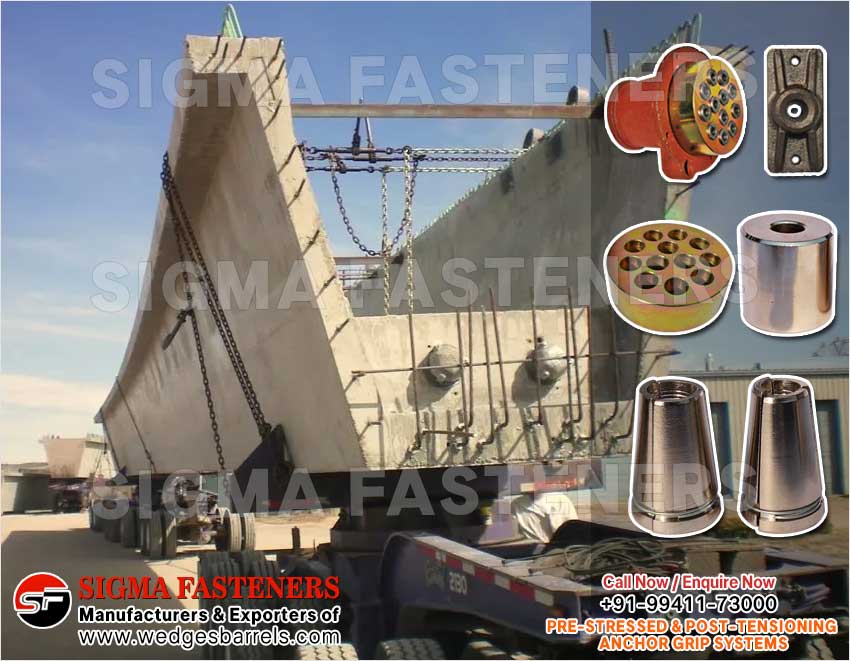 Pre & Post Tensioning Grip Systems Anchor Heads Wedges and Barrels Manufacturers Exporters in India Ludhiana