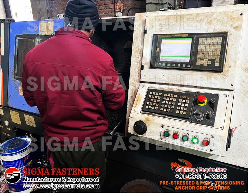 Pre & Post Tensioning Grip Systems Anchor Heads Wedges and Barrels Manufacturers Exporters in India Ludhiana