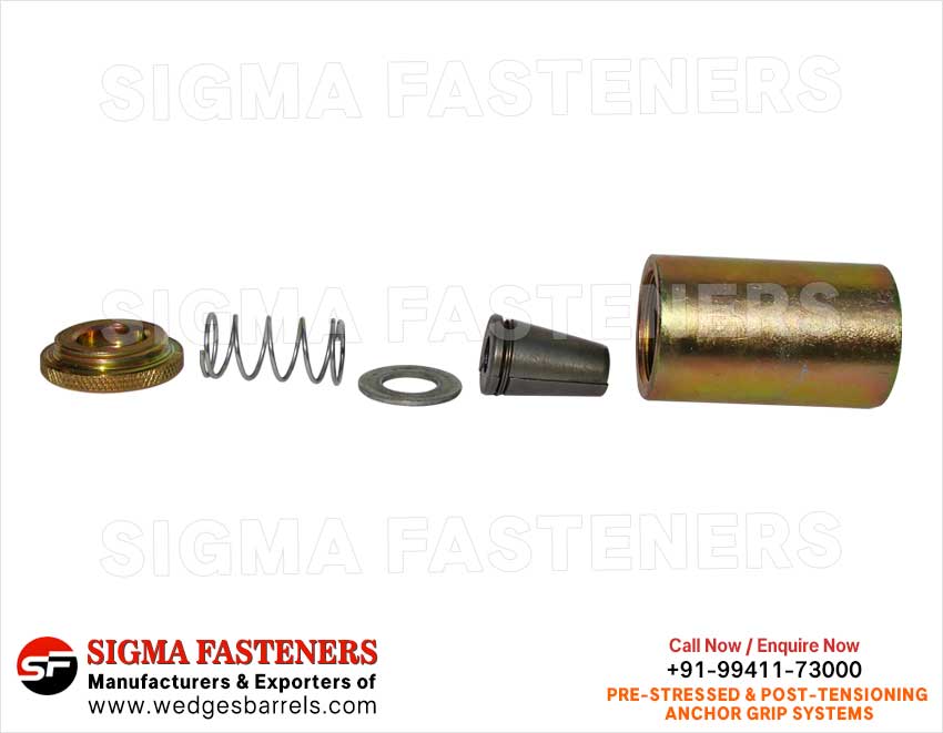 Wedge Enclosed Couplers Manufacturers exporters in India Anchor Wedges Anchor Barrels Anchor Heads Wire Rope Grip Systems Suppleirs in India Ludhiana
