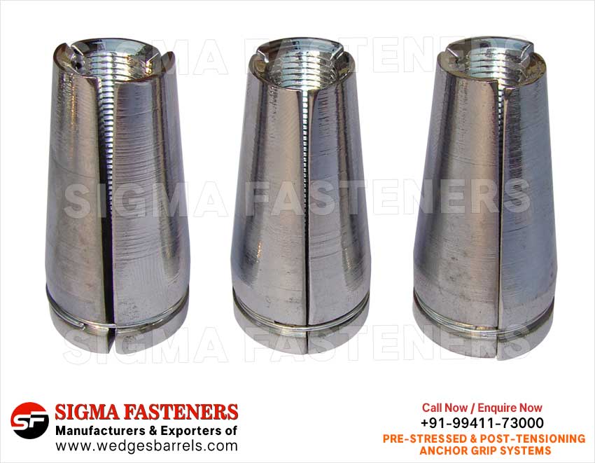 Anchor Grip Wedges Manufacturers exporters in India Anchor Wedges Anchor Barrels Anchor Heads Wire Rope Grip Systems Suppleirs in India Ludhiana