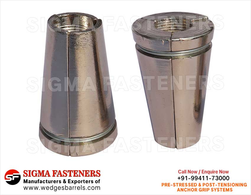 Anchor Grip Wedges Manufacturers exporters in India Anchor Wedges Anchor Barrels Anchor Heads Wire Rope Grip Systems Suppleirs in India Ludhiana