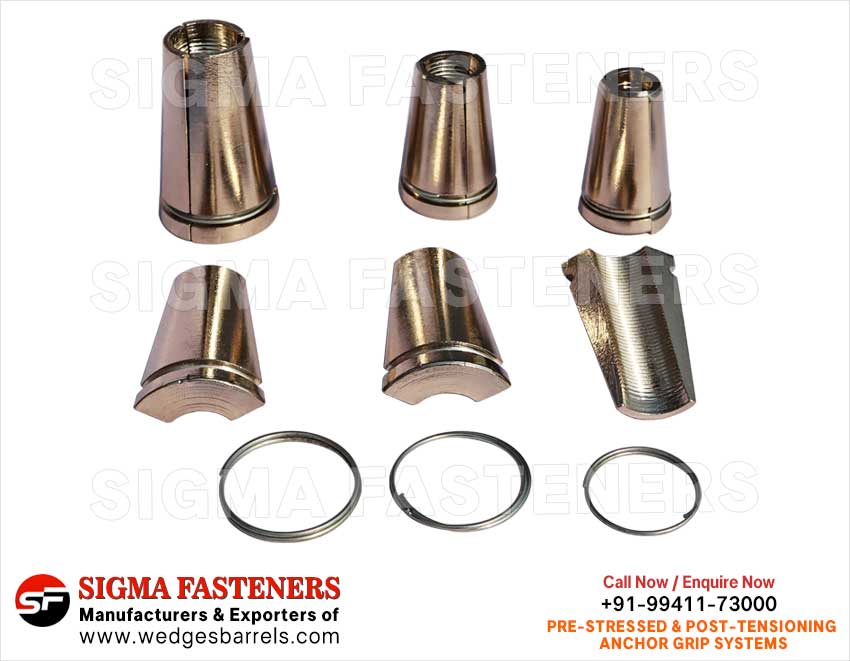 Anchor Grip Wedges Manufacturers exporters in India Anchor Wedges Anchor Barrels Anchor Heads Wire Rope Grip Systems Suppleirs in India Ludhiana