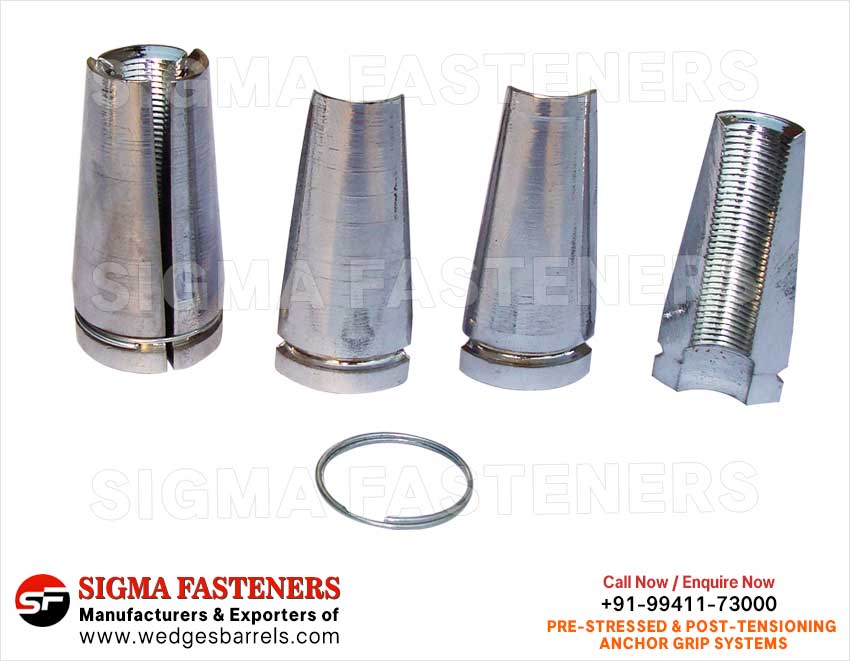 Anchor Grip Wedges Manufacturers exporters in India Anchor Wedges Anchor Barrels Anchor Heads Wire Rope Grip Systems Suppleirs in India Ludhiana