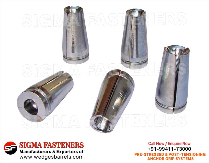 Anchor Grip Wedges Manufacturers exporters in India Anchor Wedges Anchor Barrels Anchor Heads Wire Rope Grip Systems Suppleirs in India Ludhiana